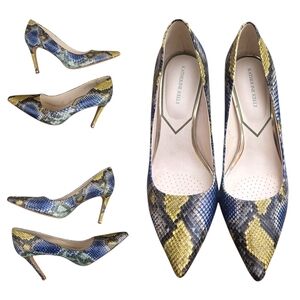 Katherine Kelly “Reese” Snake Print Leather Pumps – Size 8M
